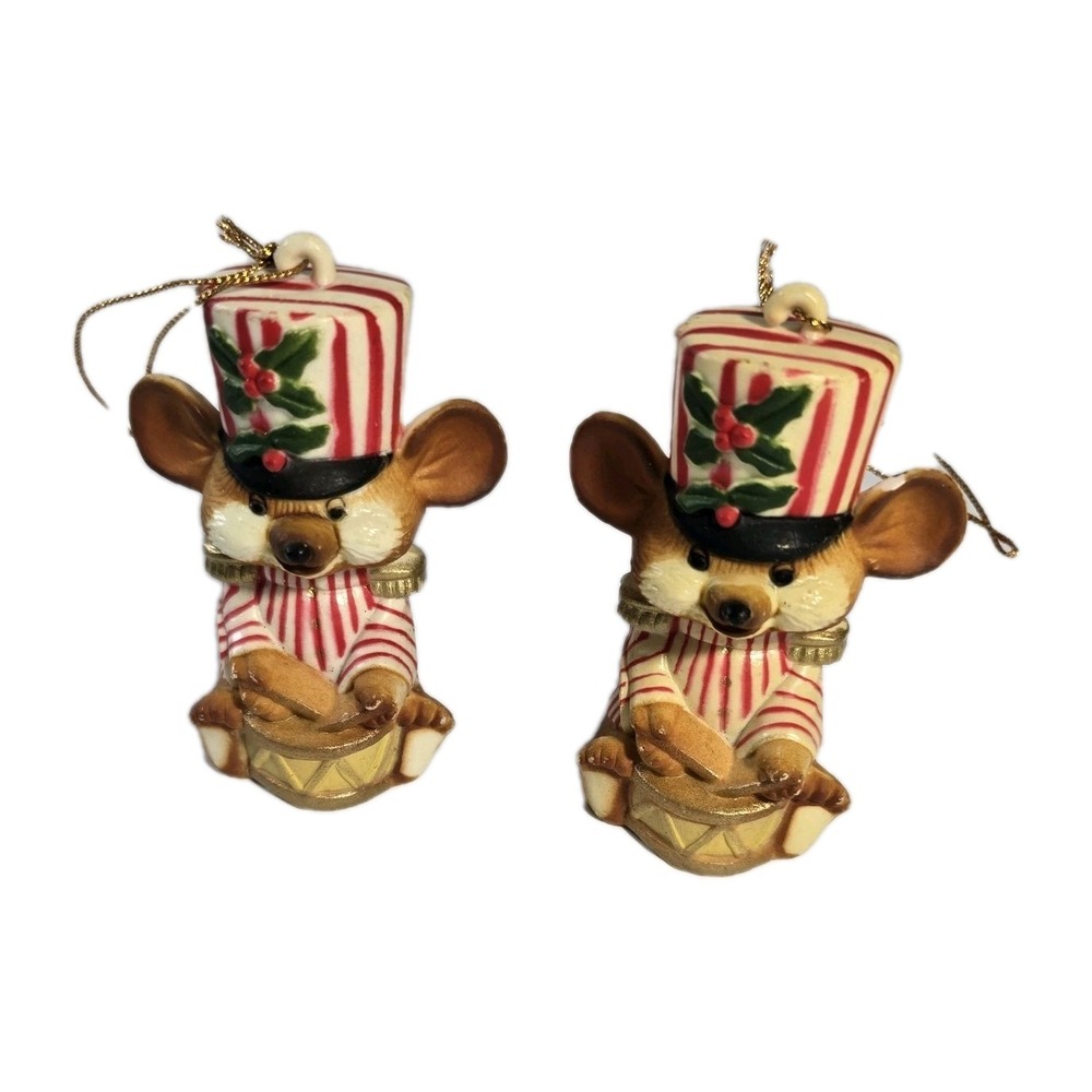 Vintage Little Drummer Mouse Ornaments Breakable Ceramic?